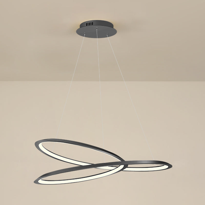Curve senza soluzione di continuità lampadario a pendente lampadari moderni per sala da pranzo