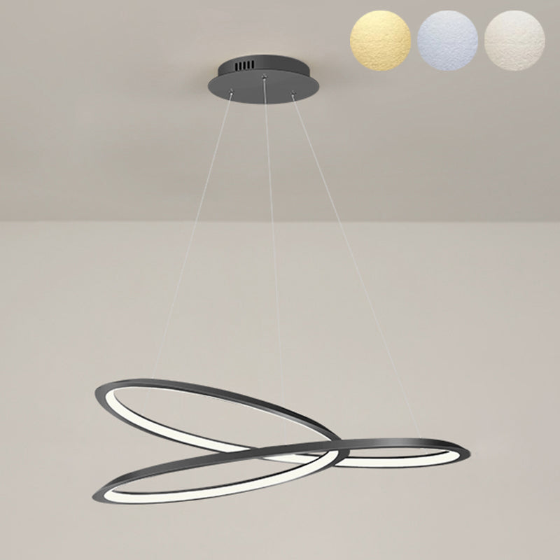 Curve senza soluzione di continuità lampadario a pendente lampadari moderni per sala da pranzo