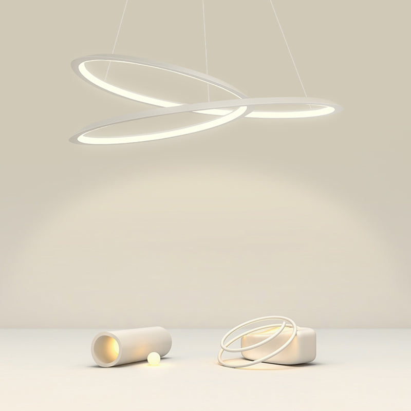 Curve senza soluzione di continuità lampadario a pendente lampadari moderni per sala da pranzo