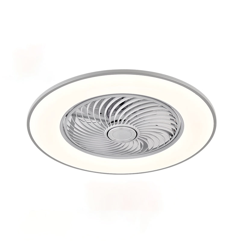 Acrylkreis -LED -Deckenventilatoren im modernen prägnanten Stil Schmiedeeisen Deckenelement für Schlafzimmer