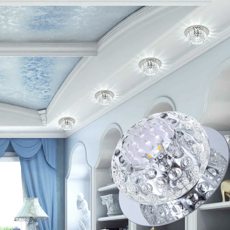 Luminaires encastrés en cristal modernes, Mini support encastré LED avec trou de 2 à 3.5 pouces de diamètre
