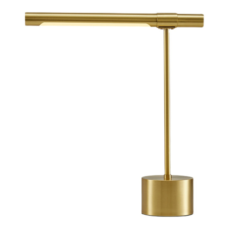 Linear Table Lamp Mid Century Modern Metal 1 Light Table Light in Gold