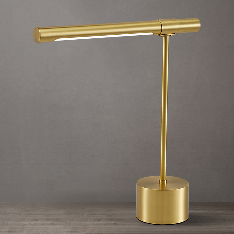 Linear Table Lamp Mid Century Modern Metal 1 Light Table Light in Gold