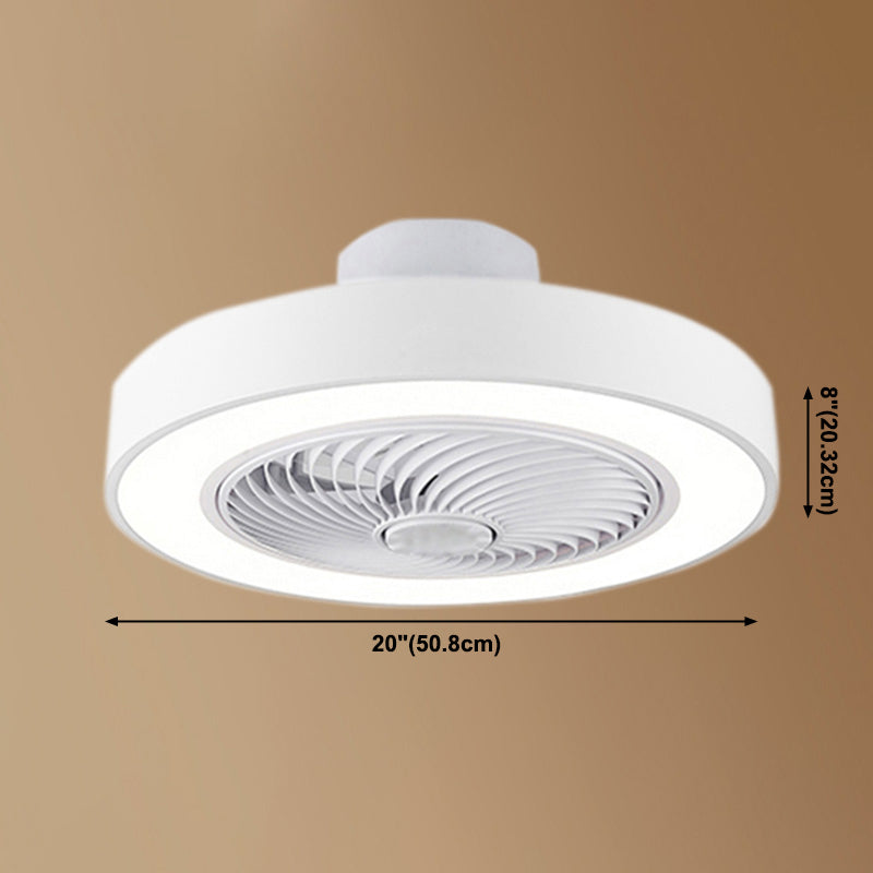 Moderne nordische LED -Makkaronendeckenvorrichtung Schmiedeeisen kreisförmige Deckenventilatoren mit Acrylschatten