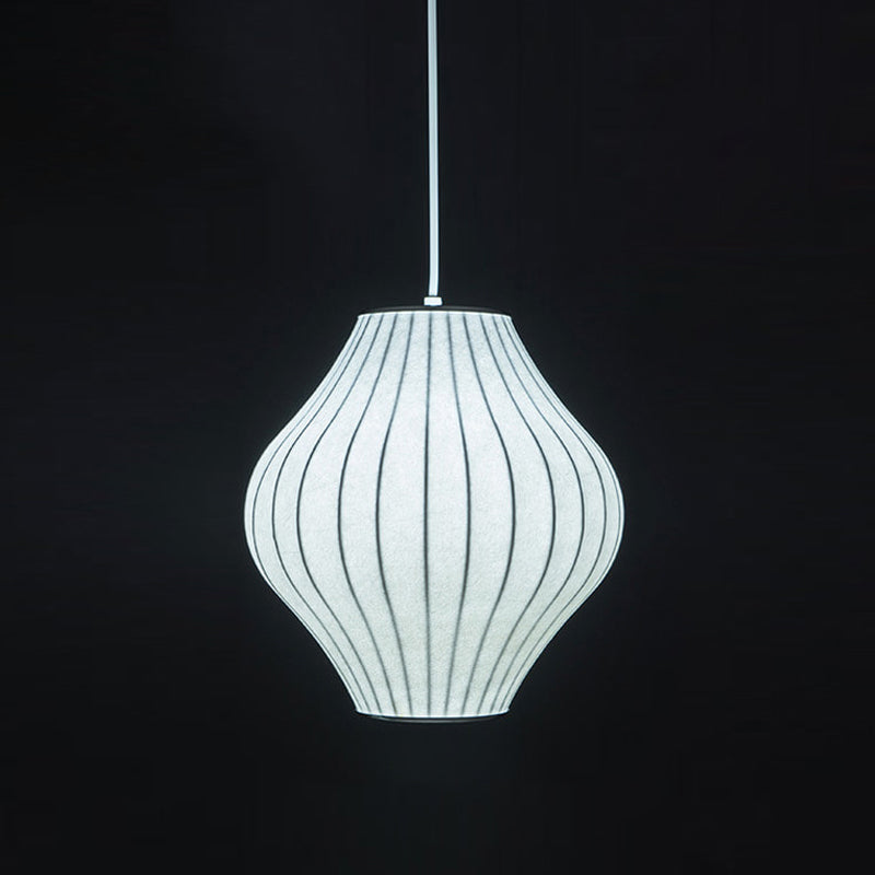 Stoff 1-Licht-Suspensionsbeleuchtung moderne weiße Decke Down Lampe