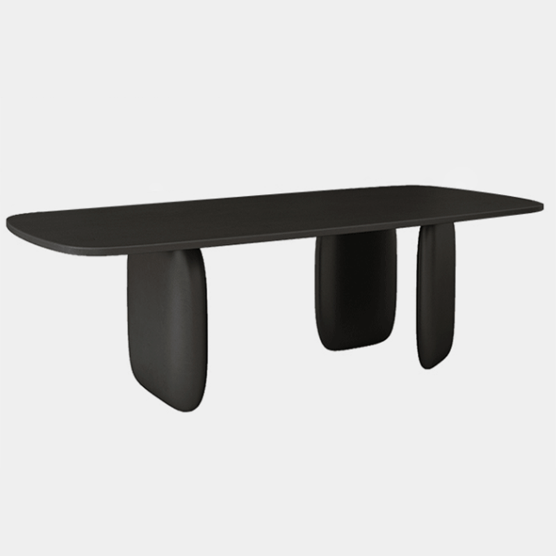 Pine Solid Wood Table Modern Rectangle Dining Table with 3 Legs for Restaurant