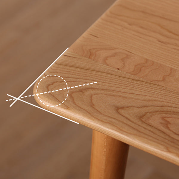 Zeitgenössischer Rechteck Esstisch Massives Holz Tisch mit 4 Bein zum Abendessen in der Küche zu Hause