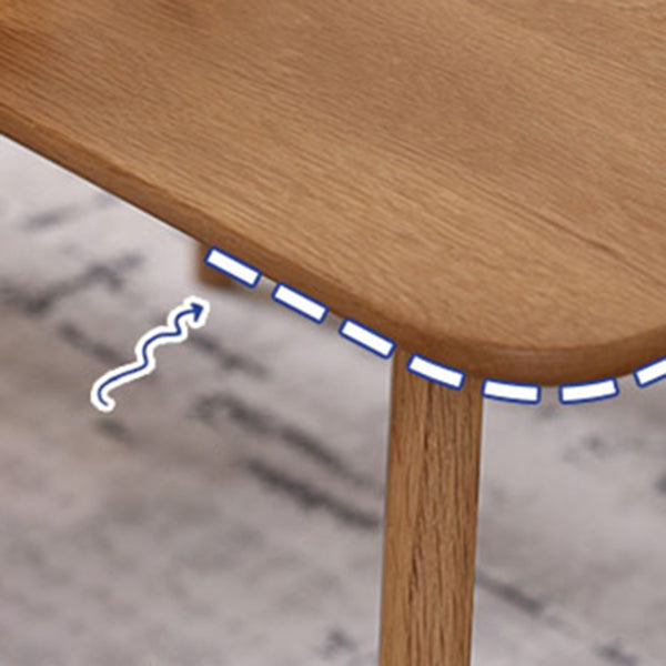 Table à manger rectangulaire contemporain table en bois massif en chêne avec 4 jambes pour le dîner de cuisine à la maison