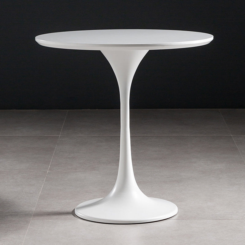 Contemporary Round Dining Table Pine Solid Wood Table with Tulip Base for Home Kitchen Dinner
