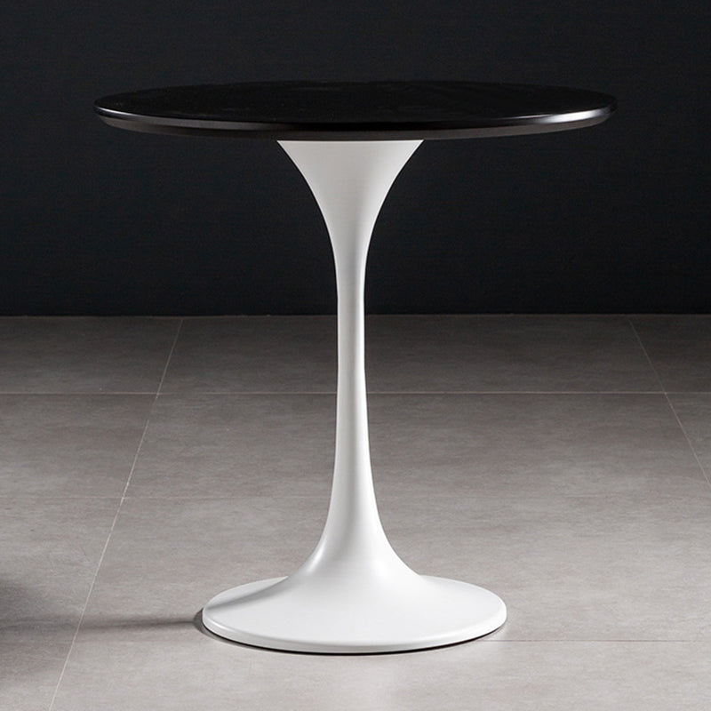 Contemporary Round Dining Table Pine Solid Wood Table with Tulip Base for Home Kitchen Dinner