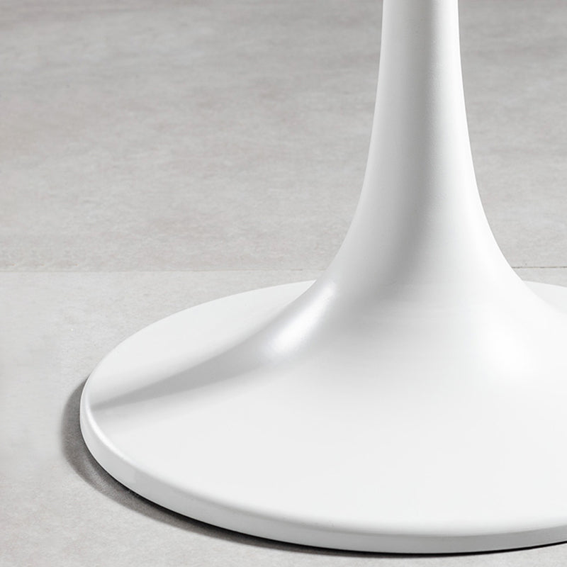 Contemporary Round Dining Table Pine Solid Wood Table with Tulip Base for Home Kitchen Dinner