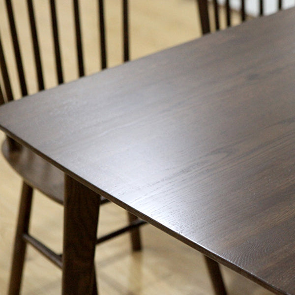 Table à manger rectangle table de restauration moderne table en bois massif avec base de 4 jambes