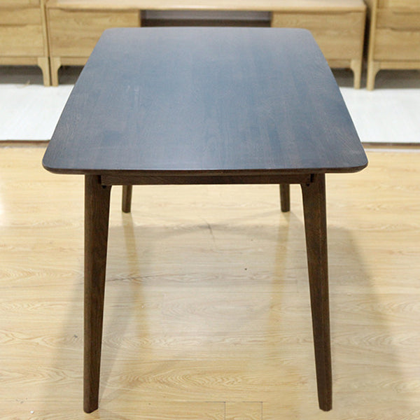 Table à manger rectangle table de restauration moderne table en bois massif avec base de 4 jambes