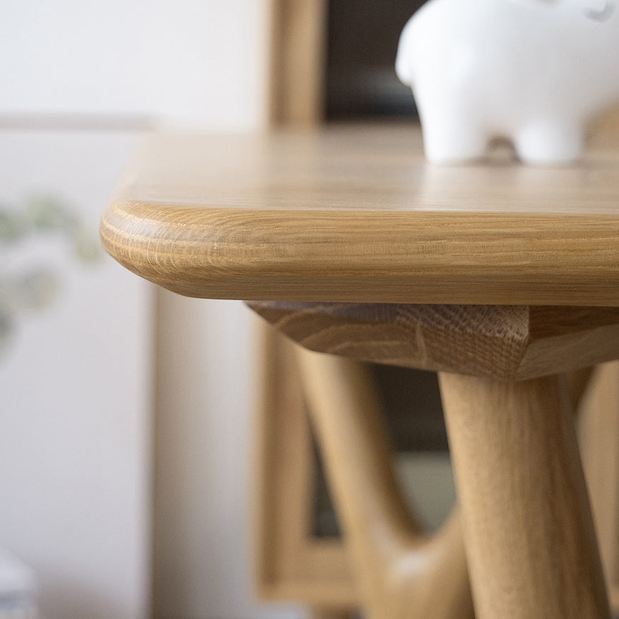 Mesa de comedor rectangular contemporánea, mesa de madera maciza con 4 patas para la cena de la cocina casera