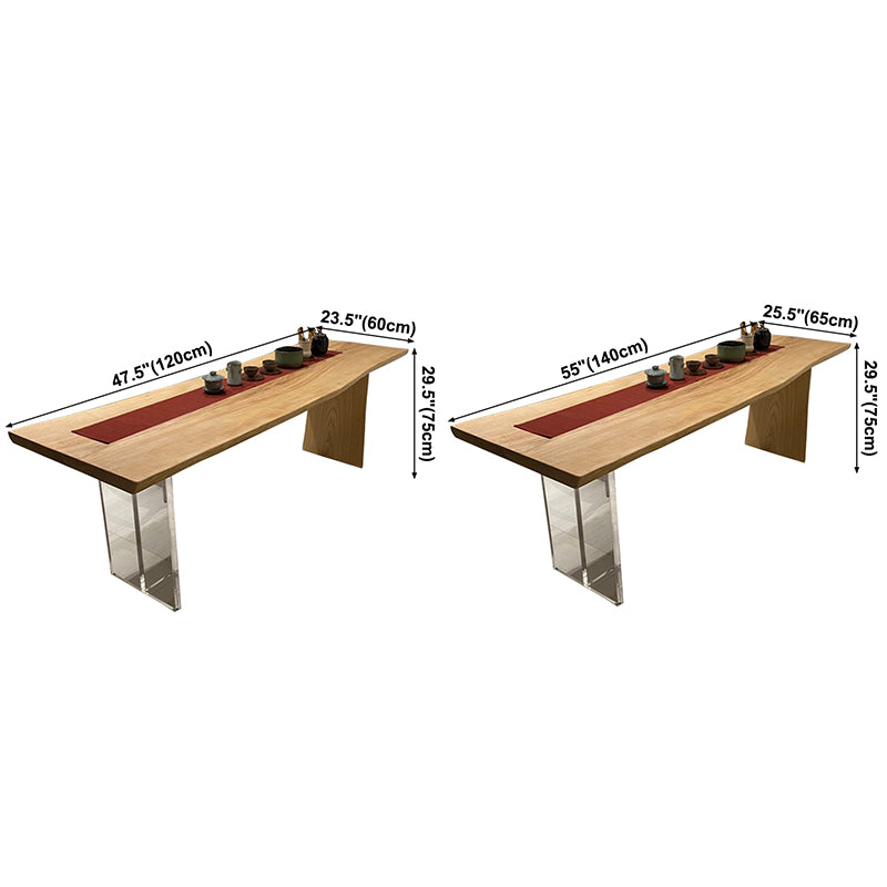 Mesa de comedor informal rectángulo Mesa de madera de madera fija de madera sólida de pino