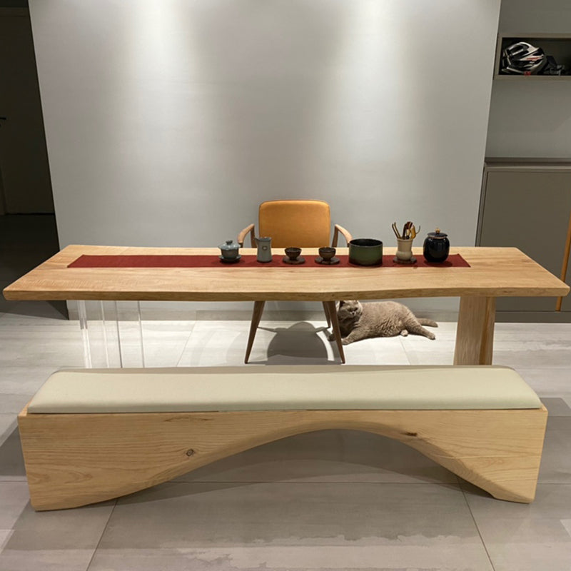 Mesa de comedor informal rectángulo Mesa de madera de madera fija de madera sólida de pino