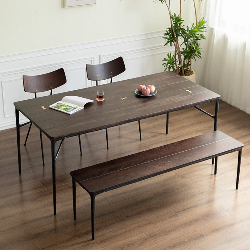 Eigentijdse stijl massief houten bord rechthoek eettafel 4 poten tafel voor thuis