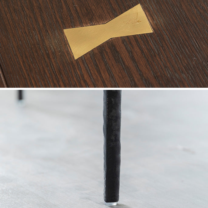 Eigentijdse stijl massief houten bord rechthoek eettafel 4 poten tafel voor thuis