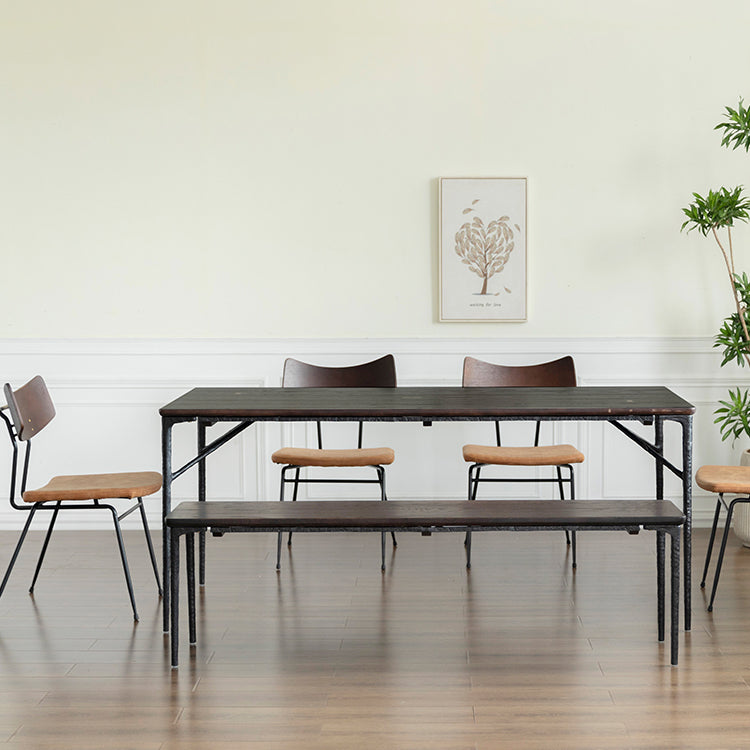 Eigentijdse stijl massief houten bord rechthoek eettafel 4 poten tafel voor thuis