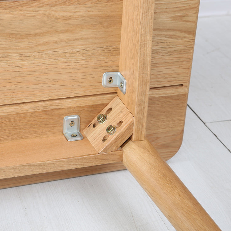 Mesa de comedor rectangular moderna mesa de madera maciza con 4 patas para la cena de cocina en casa