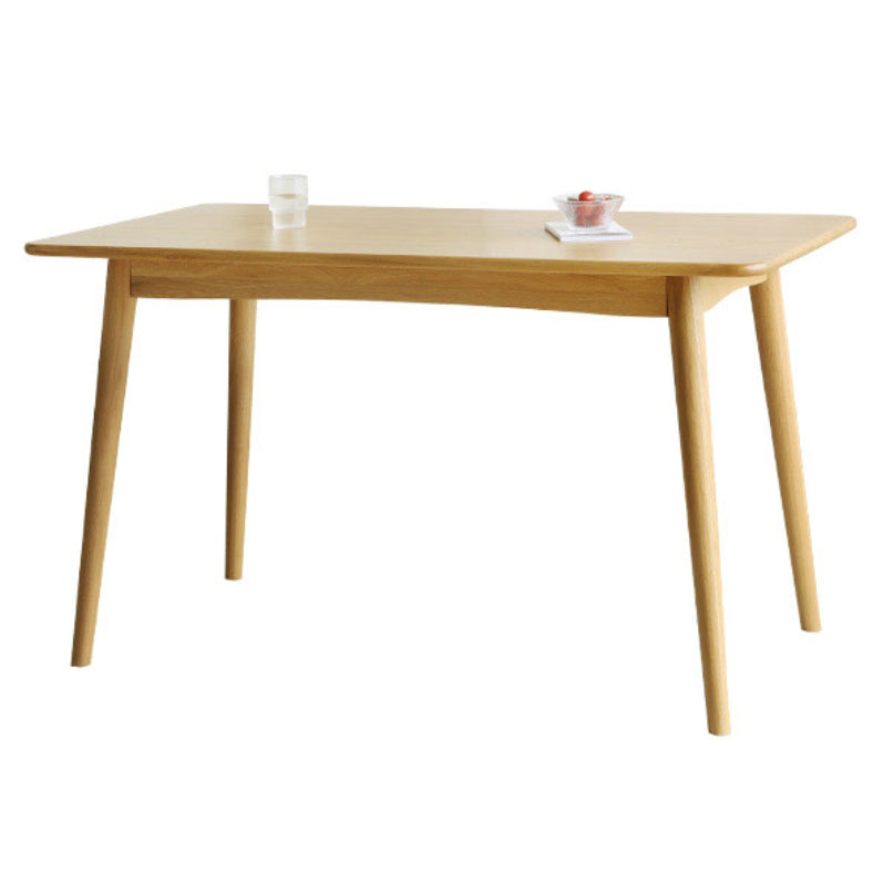 Rectangle Solid Wood Table Modern Dining Table with 4 Legs for Restaurant