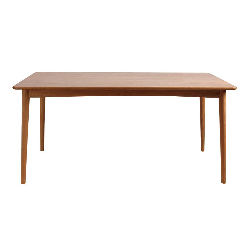 Rectangle Solid Wood Table Modern Dining Table with 4 Legs for Restaurant