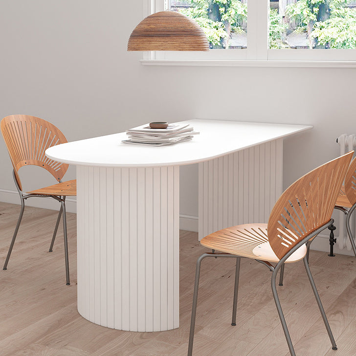 Mesa de comedor contemporánea de madera maciza mesa de mármol de mesa de comedor para cocina y comedor