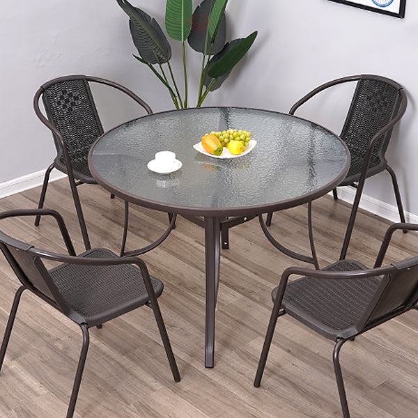 Glas transparenter Esstisch Einfachheit 4 -Beintisch für Esszimmer