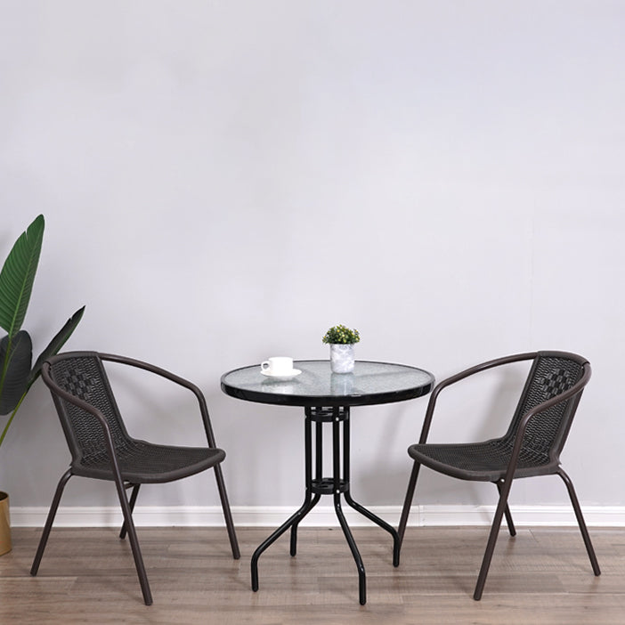 Glas transparenter Esstisch Einfachheit 4 -Beintisch für Esszimmer