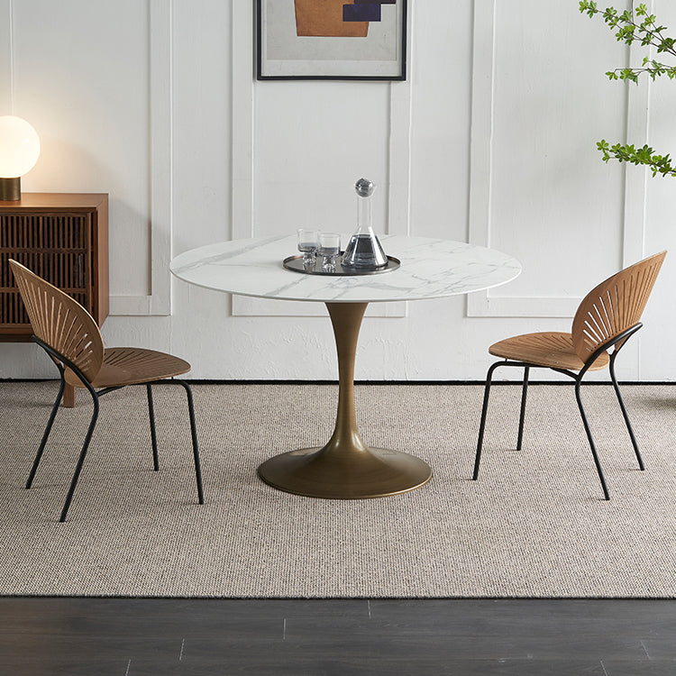 Mesa de comedor de piedra de estilo moderno Mesa de comedor de base de tulipán para el comedor, para el comedor