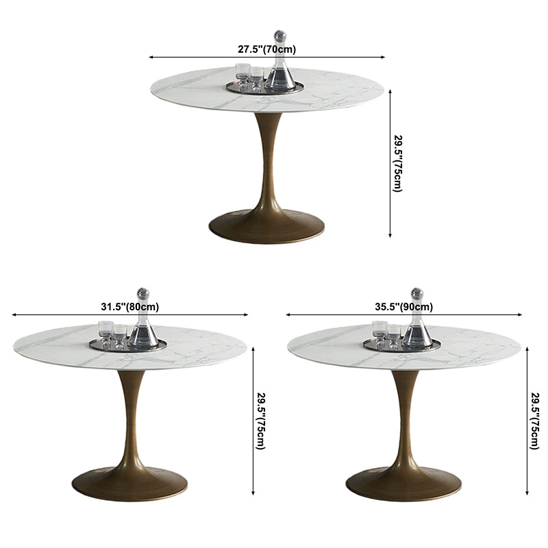 Mesa de comedor de piedra de estilo moderno Mesa de comedor de base de tulipán para el comedor, para el comedor