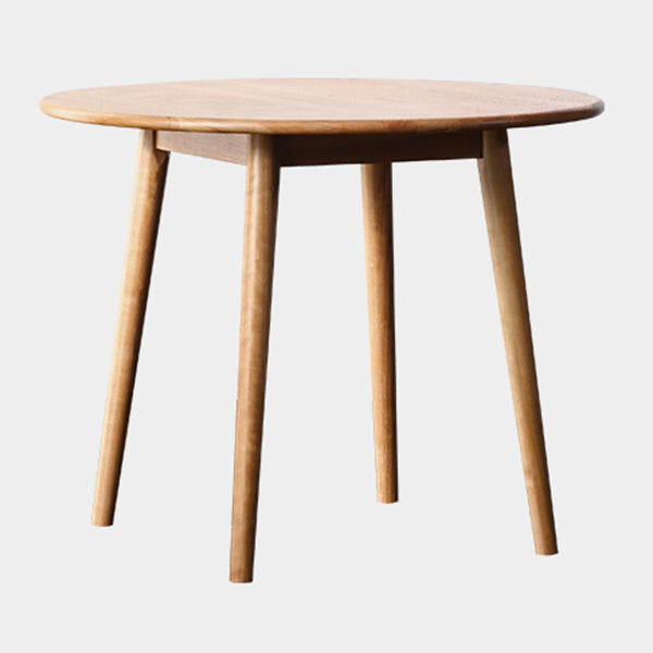 Modern Style Solid Wood Dining Table Round Table with 4 Legs for Coffee Shop