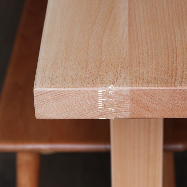 Tavolo da pranzo a rettangolo in legno massiccio moderno tavolo da cucina contemporanea con base di cavalletto