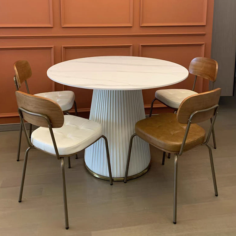 Stone Dining Room Collection Contemporary Round Dining Table for Kitchen Home