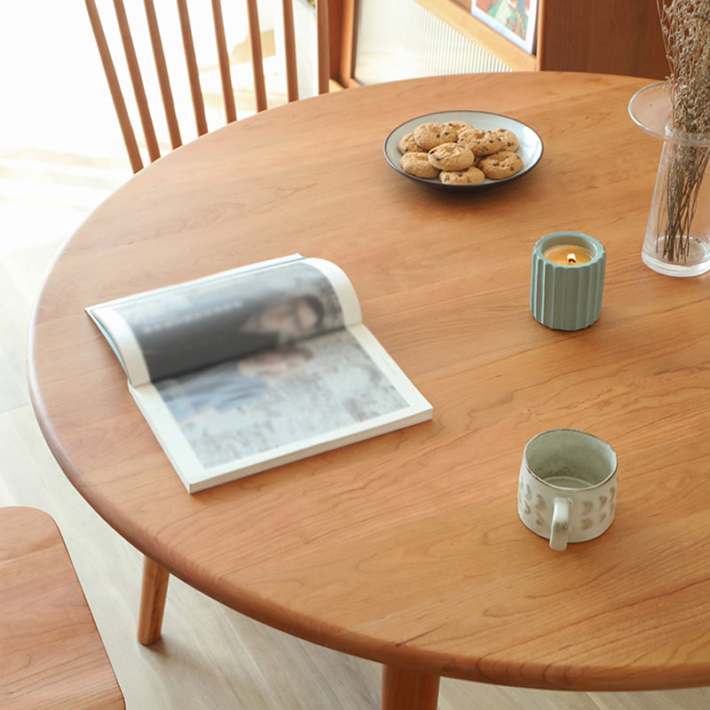 Round Pine vaste houten tafel moderne eettafel met 4 poten voor restaurant