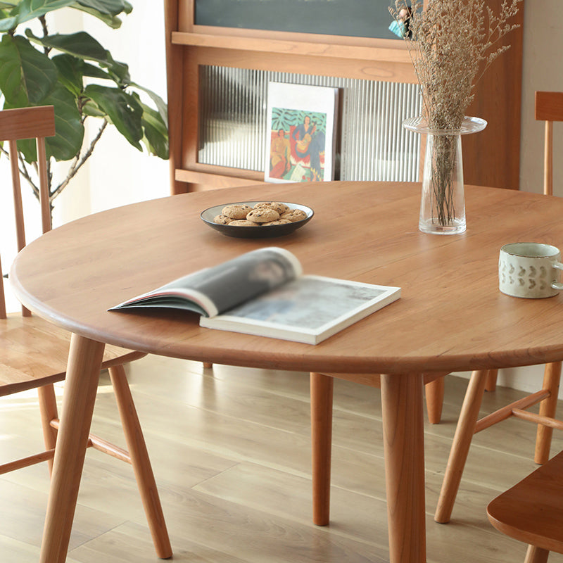 Round Pine vaste houten tafel moderne eettafel met 4 poten voor restaurant