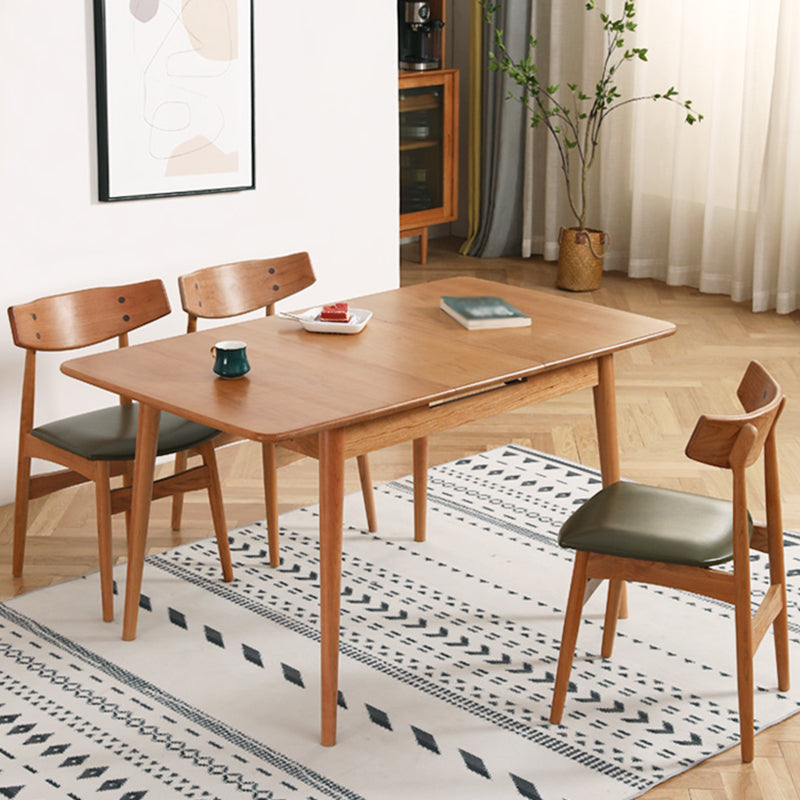 Rechthoek massief houten opvouwbare tafel moderne eettafel met 4 poten voor restaurant