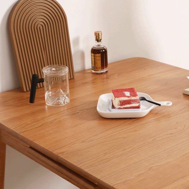Rechthoek massief houten opvouwbare tafel moderne eettafel met 4 poten voor restaurant