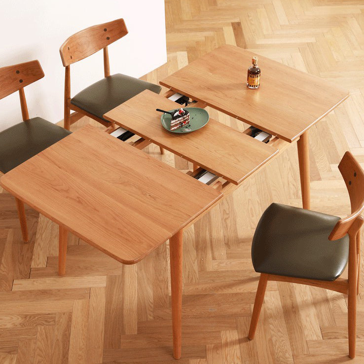 Rechthoek massief houten opvouwbare tafel moderne eettafel met 4 poten voor restaurant