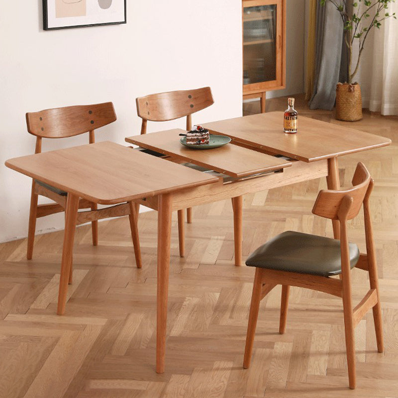 Rechthoek massief houten opvouwbare tafel moderne eettafel met 4 poten voor restaurant