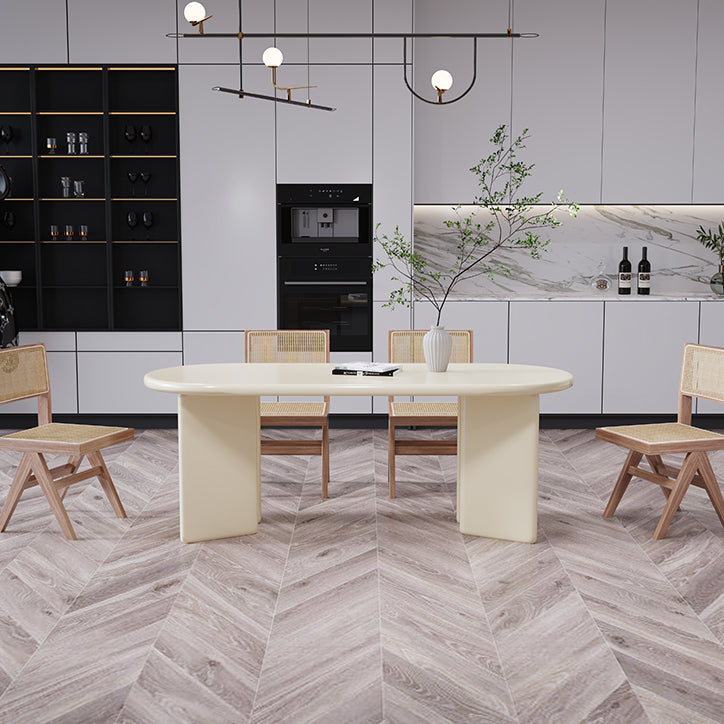 Mesa de comedor ovalado de madera maciza mesa de madera para comedor para comedor