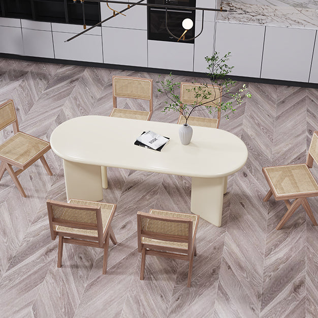 Mesa de comedor ovalado de madera maciza mesa de madera para comedor para comedor