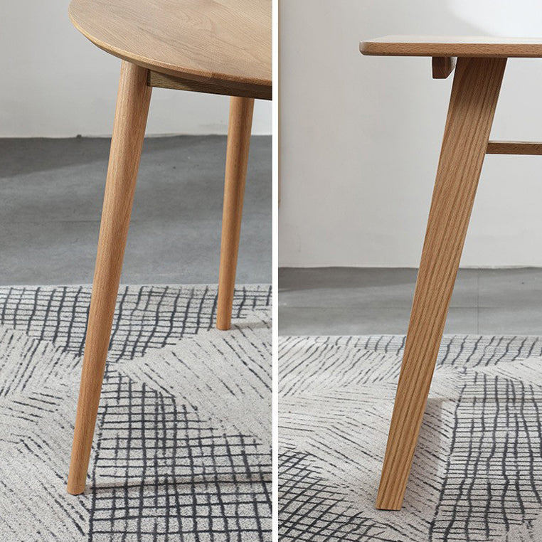 Modern Oak Solid Wood Table Rectangle Dining Table with 4 Legs for Restaurant