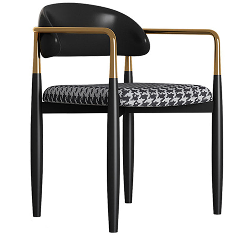 Chaise de salle à manger nordique en métal, chaise d'appoint pour la maison, chaise d'appoint à dossier ouvert