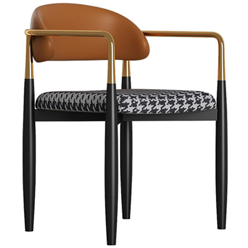Chaise de salle à manger nordique en métal, chaise d'appoint pour la maison, chaise d'appoint à dossier ouvert