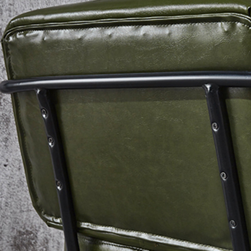 Modern Industrial Style Leather Solid Back Side Chair 31"H Dining Chair for Restaurant Bedroom