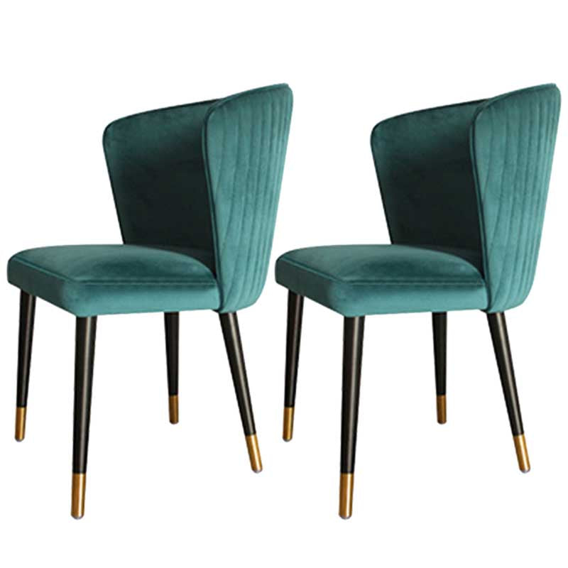 Contemporary Kitchen Fabric Dining Chair Wingback Side Chair for Home Use