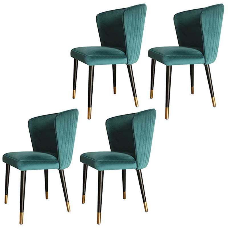 Contemporary Kitchen Fabric Dining Chair Wingback Side Chair for Home Use