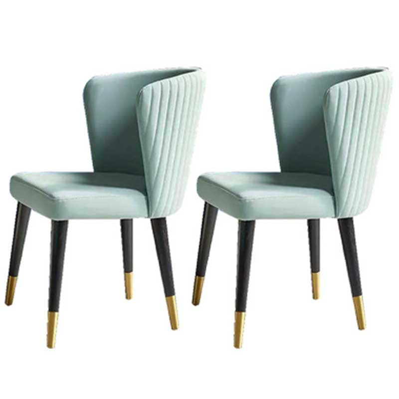 Contemporary Kitchen Fabric Dining Chair Wingback Side Chair for Home Use