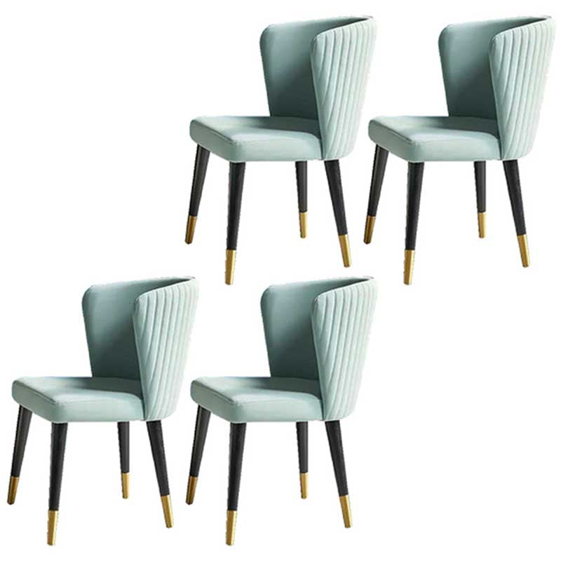 Contemporary Kitchen Fabric Dining Chair Wingback Side Chair for Home Use